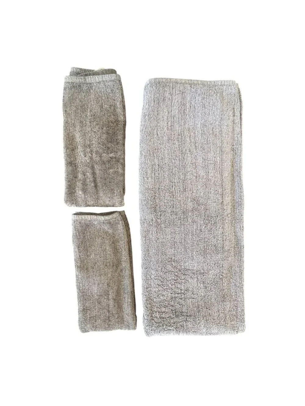 Common Thread Bamboo Eco Melange Towel Set 1 Bath Two Hand Gray